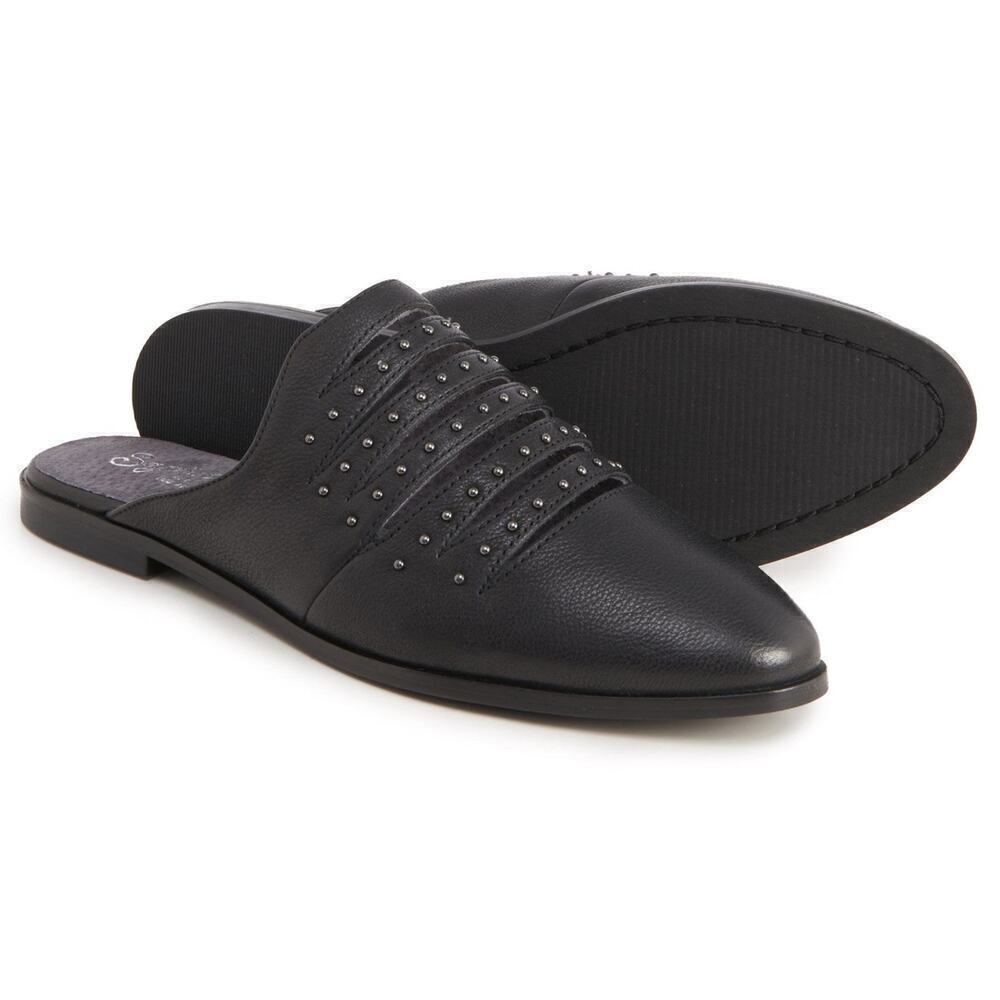 NWT Seychelles Leather Studs Embellished Cut Out Comfort Shoes Slip-on Mules - Picture 3 of 8